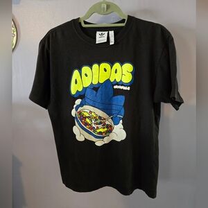 Adidas Originals Trefoil Cereal Bowl Tee Black Sz S Retro Graphic Unisex